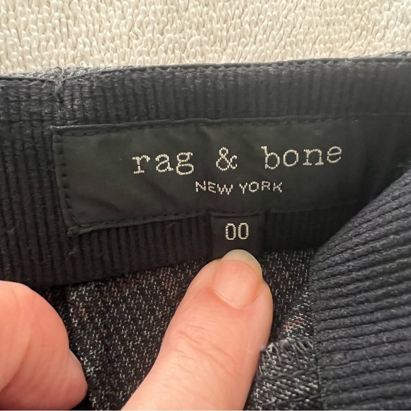 Rag & Bone Gray Plaid Cropped Pants Career Casual Ankle Length Trousers - Picture 3 of 5